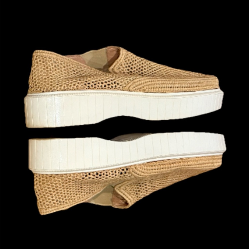 Robert Clergerie Natural Woven Raffia Slip On Flats Size 38/7.5 - Picture 4 of 14